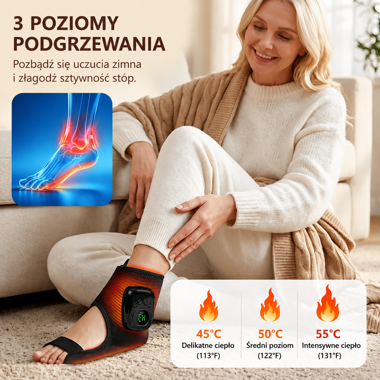 SZYBKA ULGA - MASAŻ UCISKOWY Z PODGRZEWANIEM